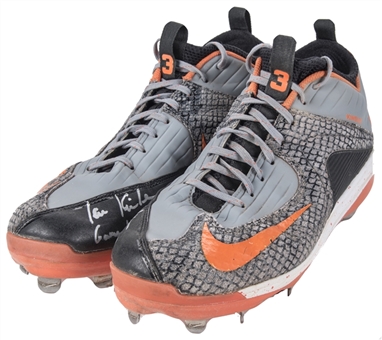 2017 Ian Kinsler Game Used & Signed Nike Cleats (MLB Authenticated)